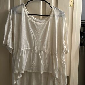American Eagle Outfitters Cream Short Sleeve Top